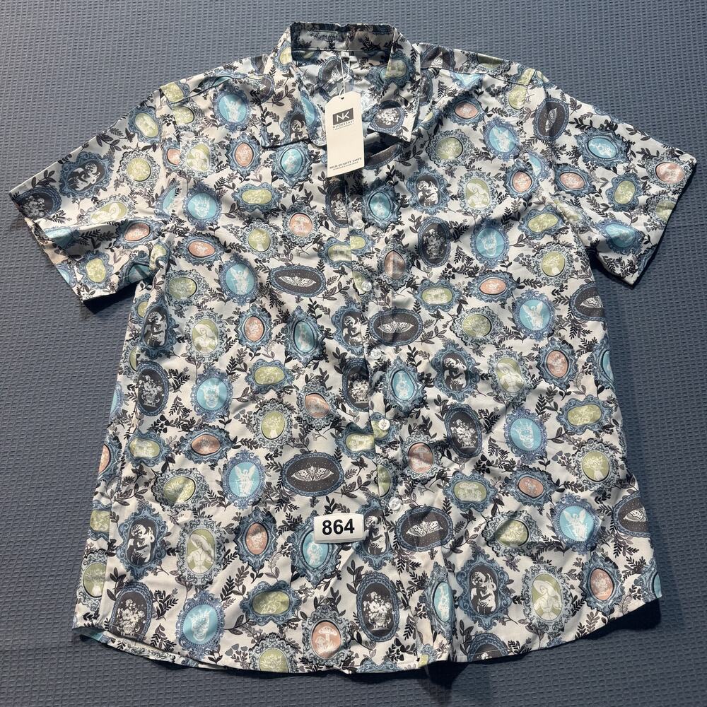 NK Short Sleeve Shirt Men  Sz L Multicolor‎ Brand New